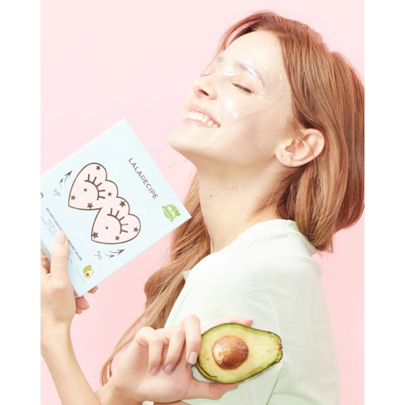 Зволожуюча гідрогелева маска для шкіри навколо очей LALARECIPE Heart Goggle Moisture Mask