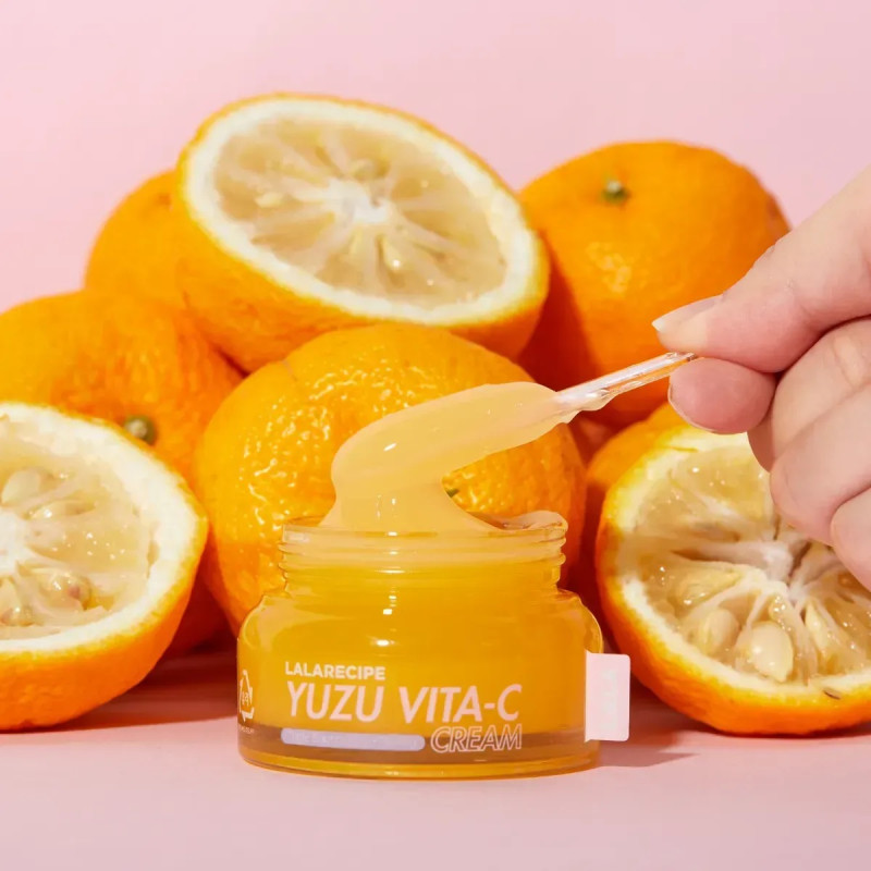Освітлюючий крем з ніацинамідом 5% та екстрактом юдзу LALARECIPE Yuzu vita C Cream 50 мл