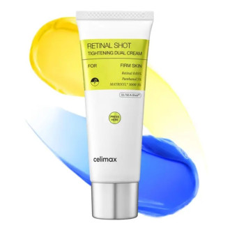 Подвійний крем з ретиналем і пептидами Celimax Vita-A Retinal Shot Tightening Dual Cream
