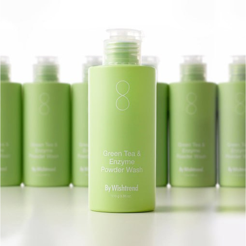 Ензимна пудра з ароматом матчі By Wishtrend Green Tea & Enzyme Powder Wash 110 гр