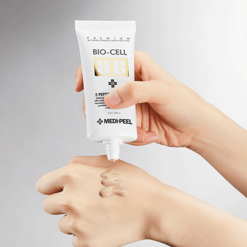 Антивіковий ВВ-крем, на основі пептидів та плаценти Medi-Peel Bio-Cell BB Cream SPF50+PA+++ 