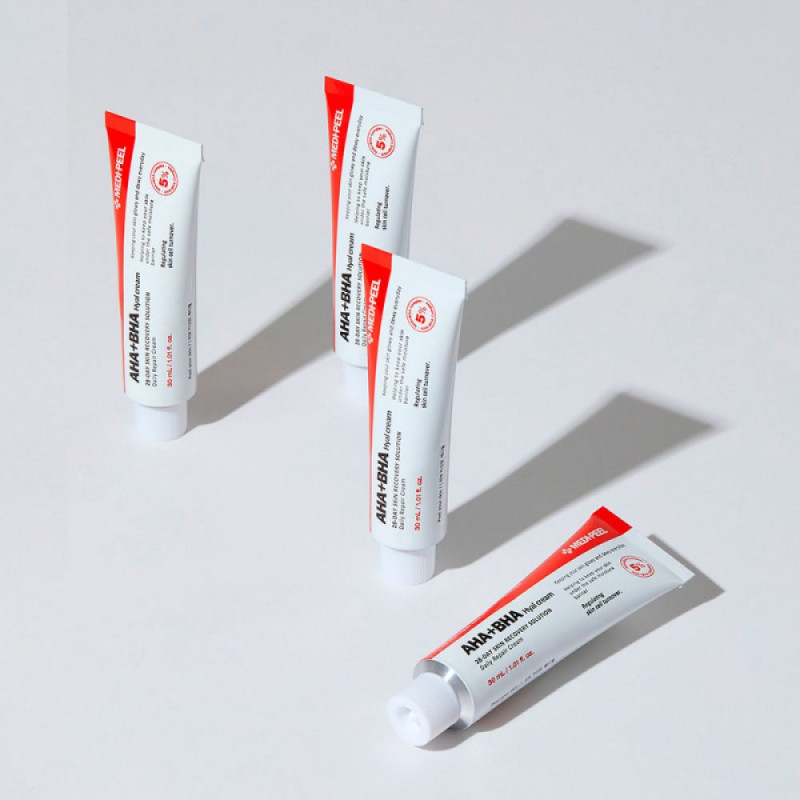 Відновлюючий крем-пілінг із кислотами та пептидами Medi-Peel AHA BHA 28 Days Hyal Cream 30 мл