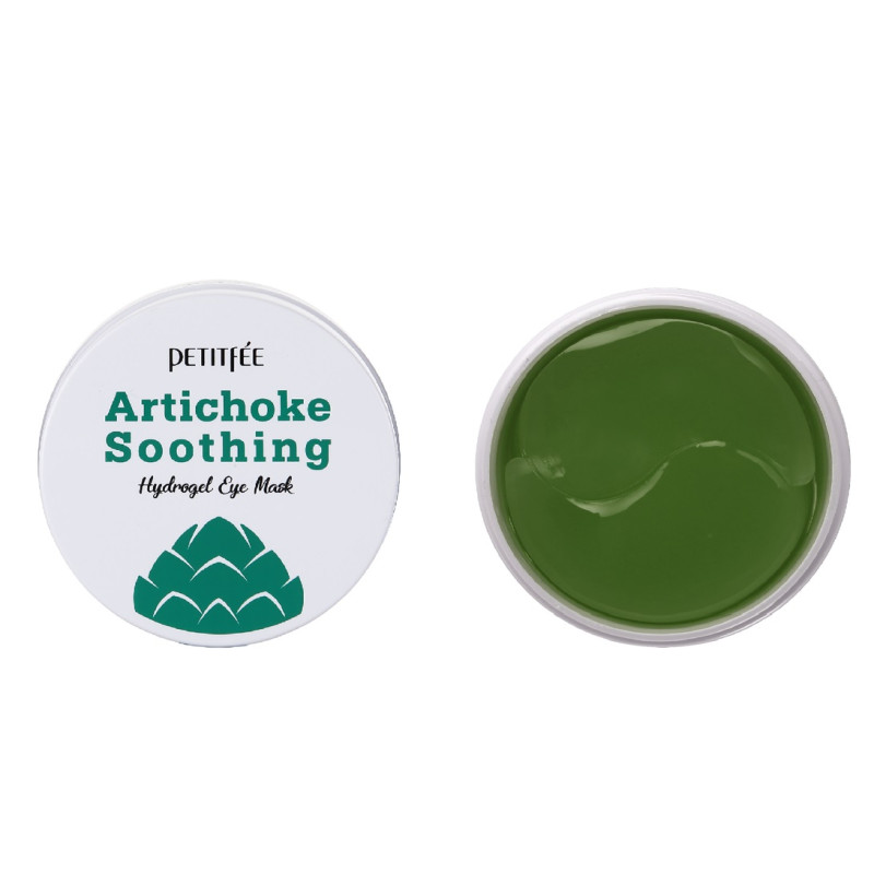 Заспокійливі патчі під очі з екстрактом артишоку PETITFEE Artichoke Soothing Eye Mask 60шт