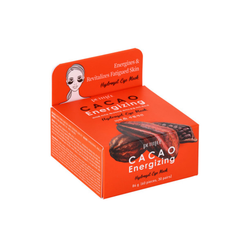 Тонізуючі патчі під очі з екстрактом какао PETITFEE Cacao Energizing Hydrogel Eye Patch