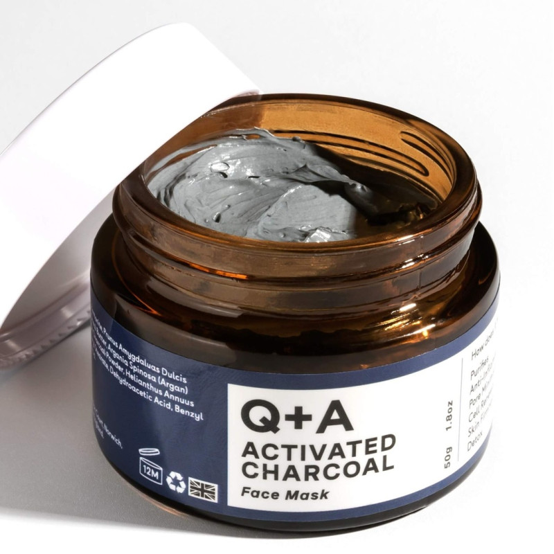 Маска для обличчя з активованим угіллям Q+A Activated Charcoal Face Mask