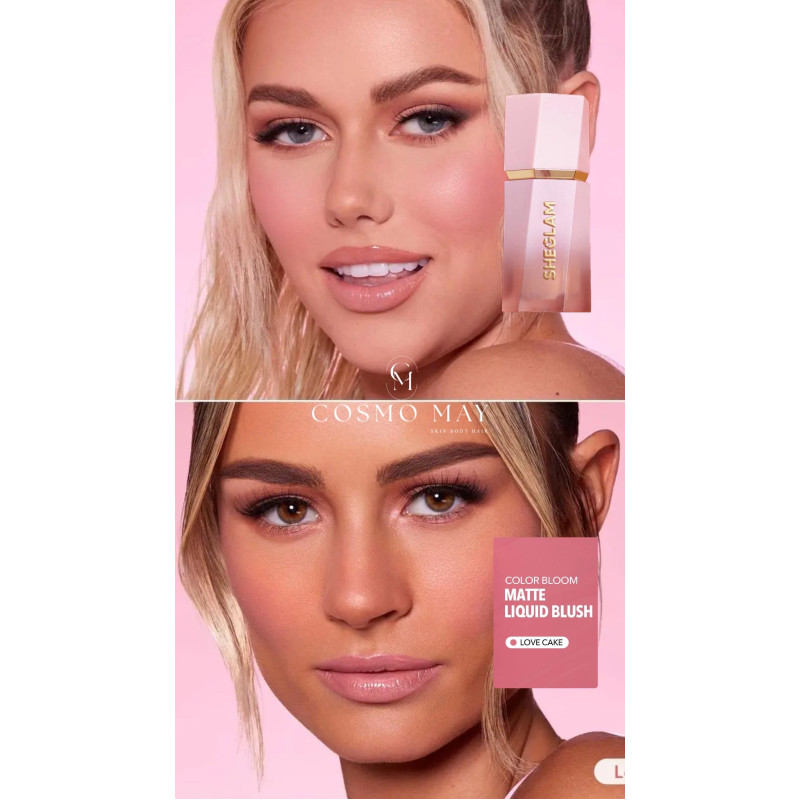 Рідкі матові румʼяна Sheglam Color Bloom Liquid Blush - Love Cake