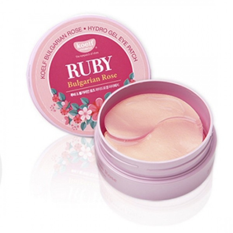 Гідрогелеві патчі для очей з рубіном KOELF Ruby & Bulgarian Rose Eye Patch 60шт